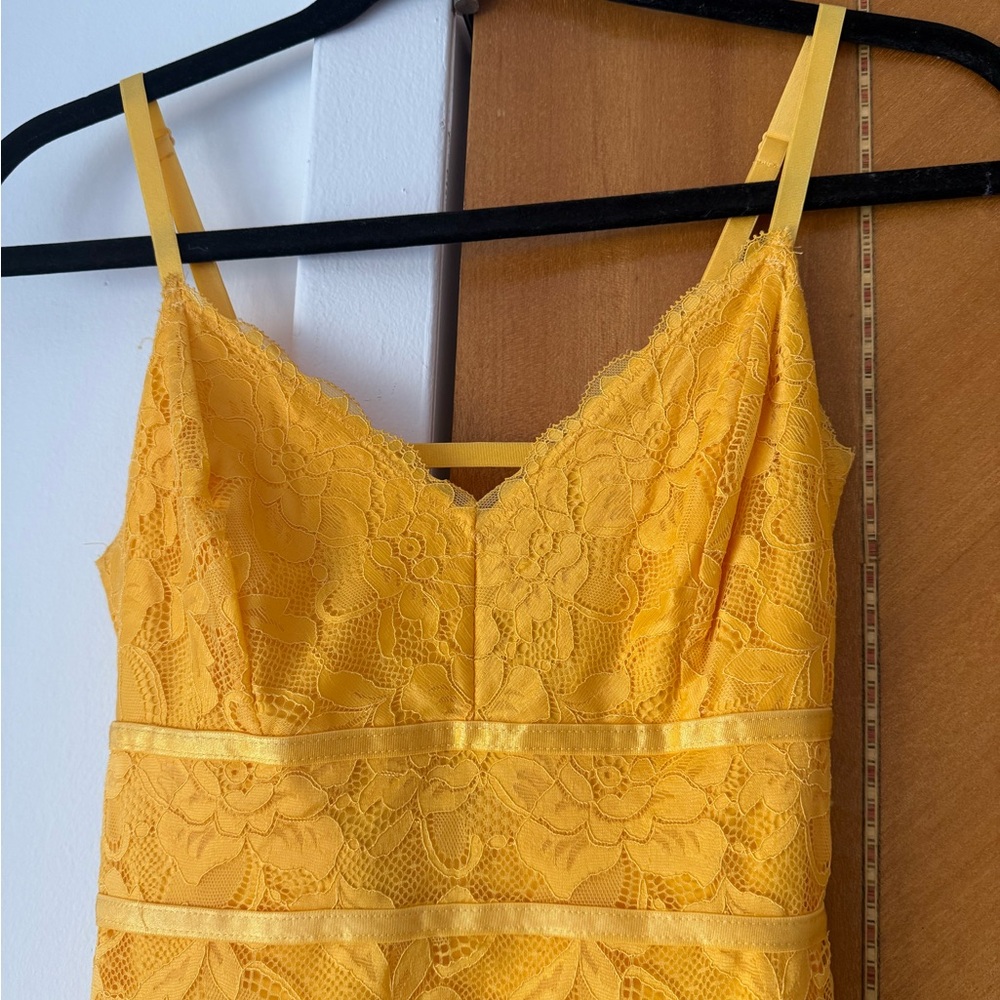 Guess Yellow Lace Dress - Picture 2 of 5